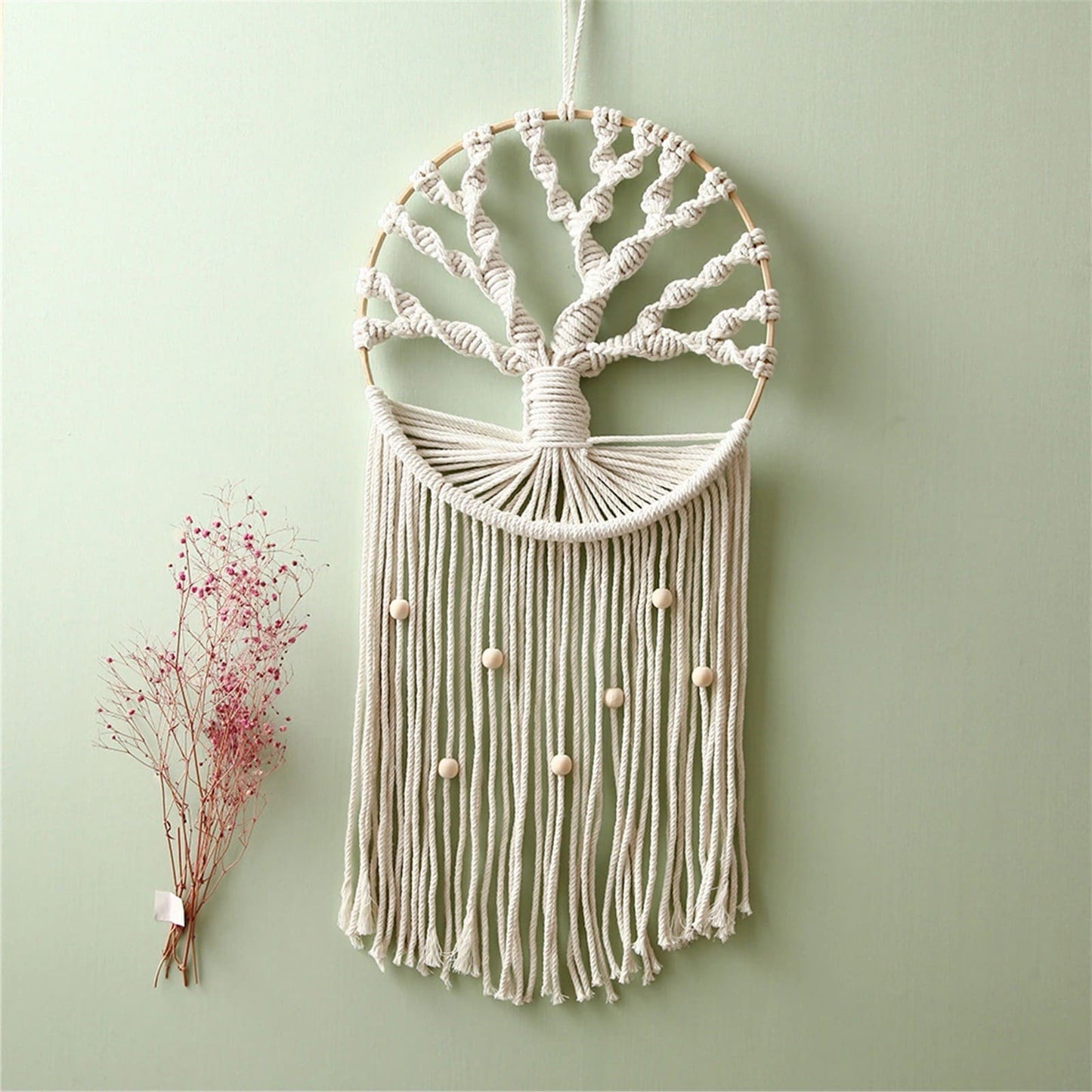 Attrape Rêves Macramé Attrape-Rêves Arbre de Vie en Macramé Élégant