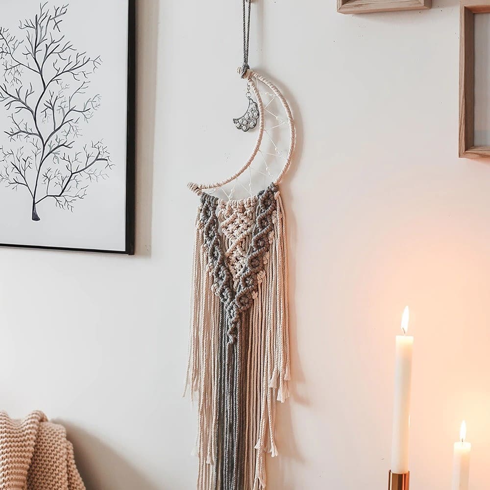 Attrape Rêves Macramé Attrape-Rêves Muraux en Macramé Élégant