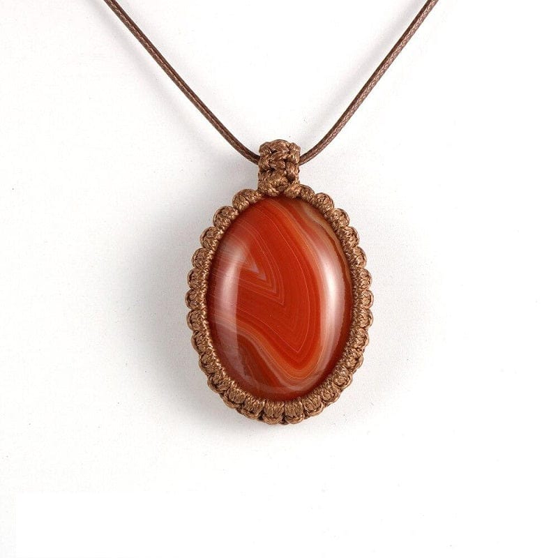 Collier Macramé Collier Macramé Éclat de Pierre