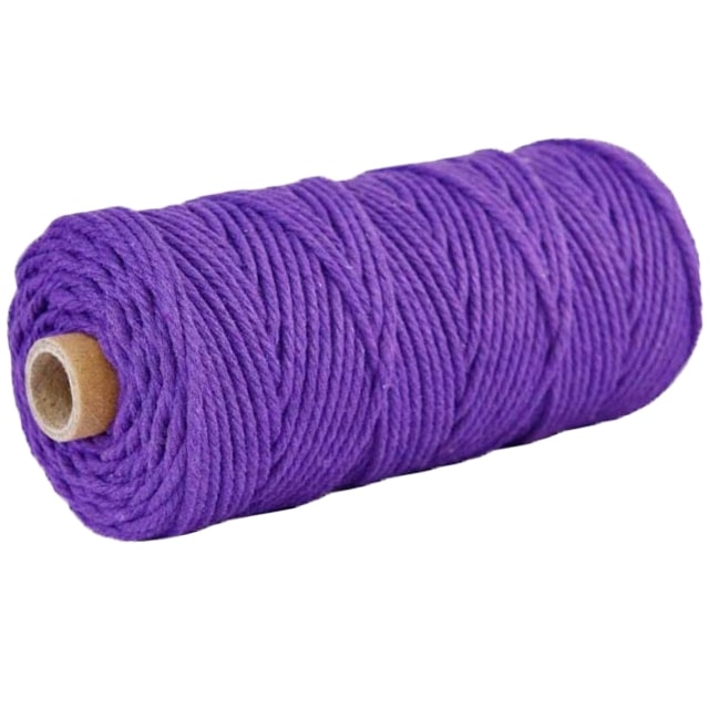 Corde Macramé Corde Macramé Luxe 4 mm Violet - Rouleau de 100 m