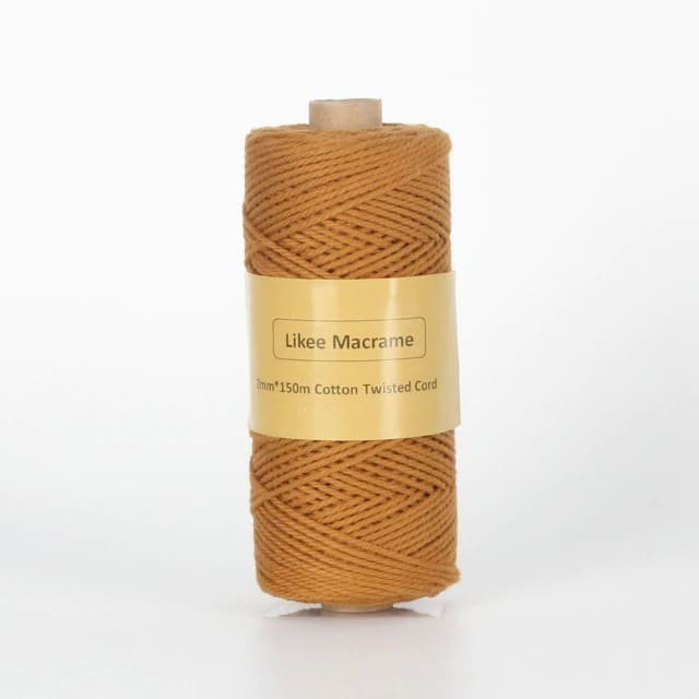 Corde Macramé Fil Macramé premium 2 mm Moutarde - 150 m