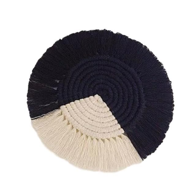 Dessous de Verre Macramé Dessous de verre bicolores en Macramé Artisanal