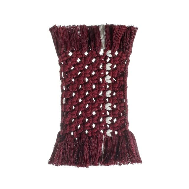 Dessous de Verre Macramé Sous-verre Rectangulaire en Macramé Élégance