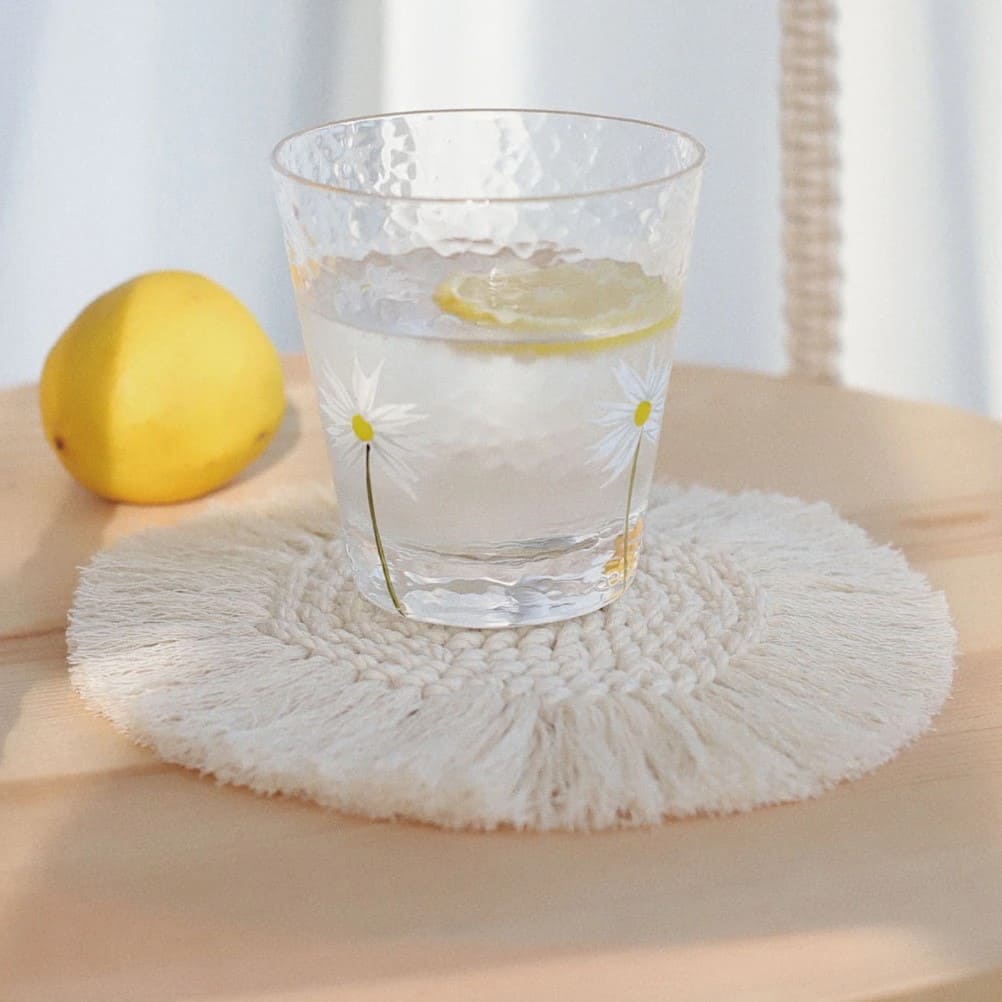 Dessous de Verre Macramé Sous-verre Rond Macramé Élégance