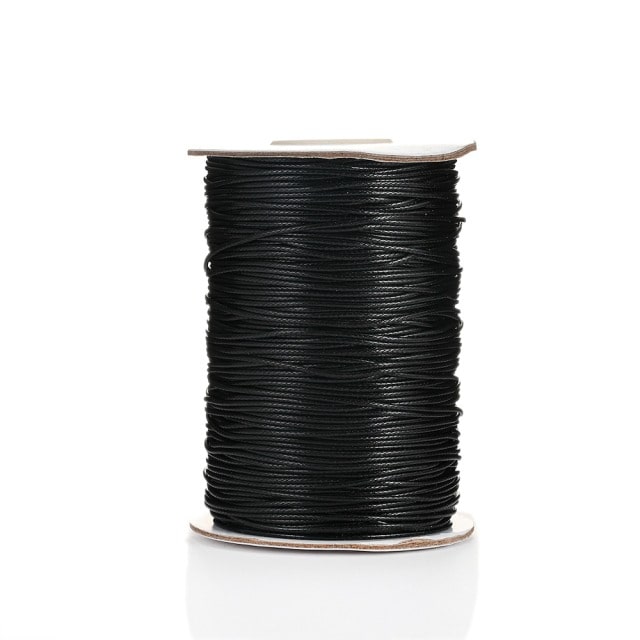 Fil Macramé Fil ciré Linhasita Noir Premium 1mm - 20m
