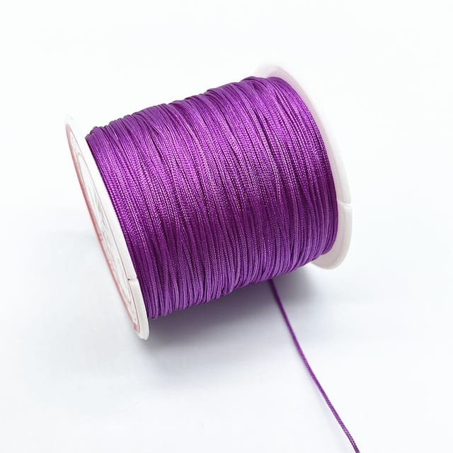 Fil Macramé Fil en nylon tressé violet 0,8 mm - 100m Premium