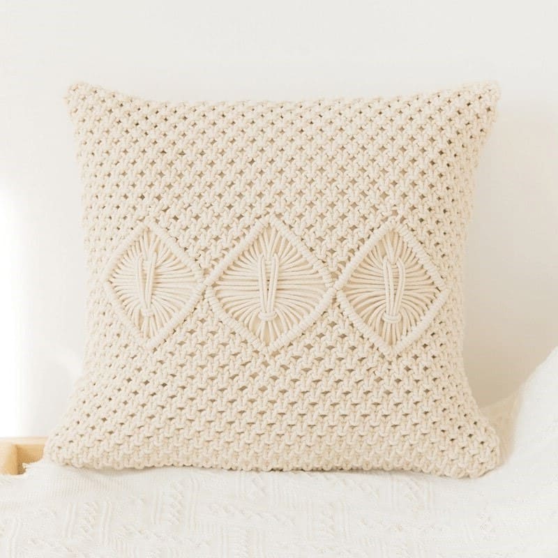 Housse de Coussin Coussin Macramé en Coton Chic