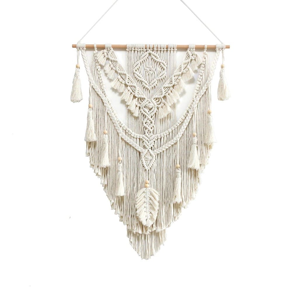 Macramé Mural Macramé Mural Élégance pour Salon