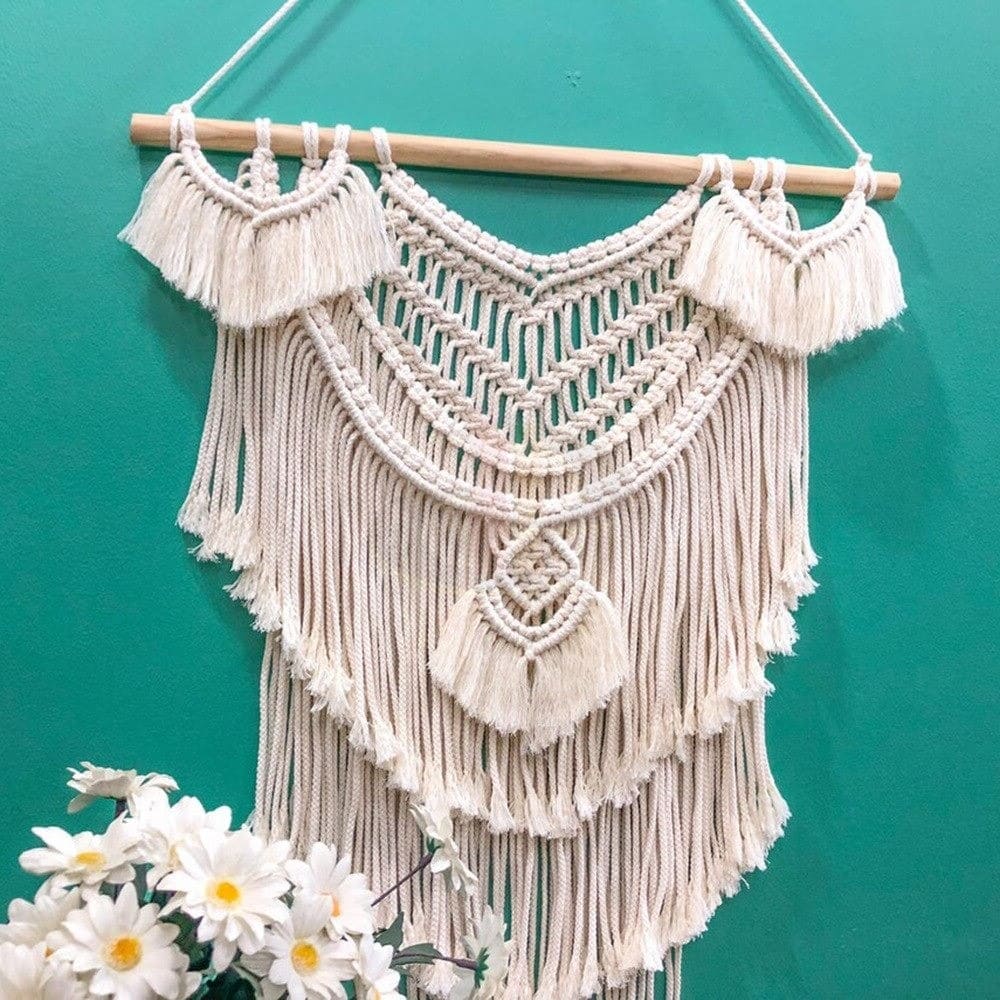 Macramé Mural Tenture Murale Macramé Élégance