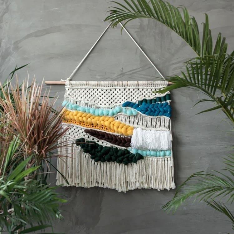 Macramé Mural Wool Wall Macramé Premium