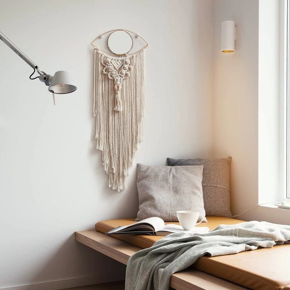 Miroir Macramé Miroir en Macramé Artisanale