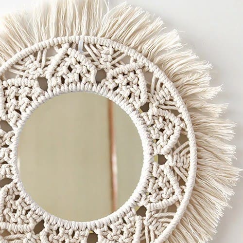 Miroir Macramé Miroir Macramé Chic 35 cm