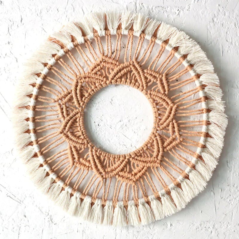 Miroir Macramé Miroir Mandala en Macramé Artisanal