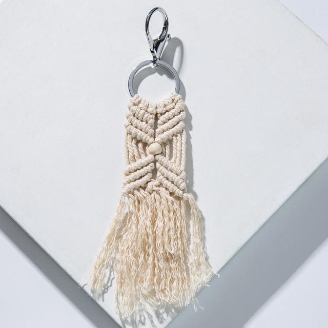 Porte Clé Macramé Porte-clé Macramé Élégance