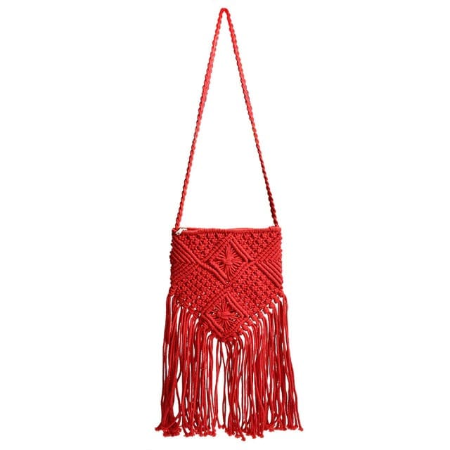 Sac Macramé Sac Macramé à franges tendance
