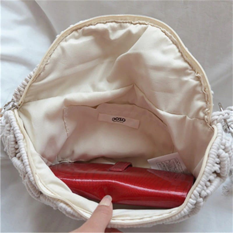 Sac Macramé Sacoche Macramé Élégance