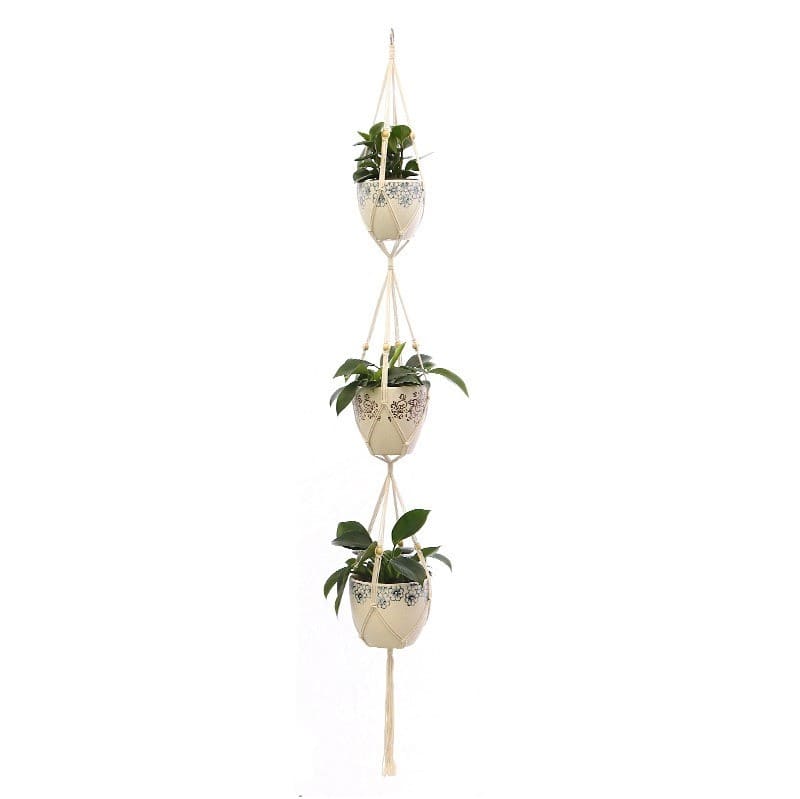 Suspension Macramé Suspension Macramé Trio de Plantes