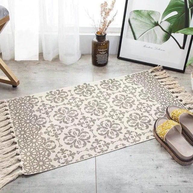 Tapis Macramé Tapis Macramé Rectangulaire Élégance Artisanale