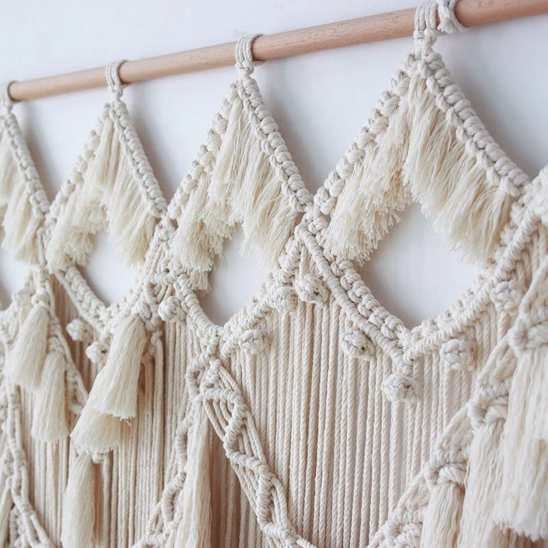 Tête de lit macramé Tête de lit en Macramé artisanale