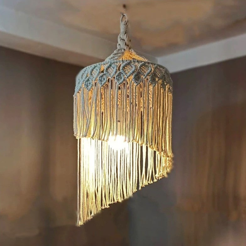 Abat-Jour Macramé Abat-jour Spirale MacraDesign