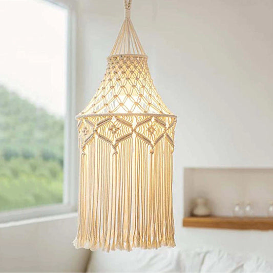 Abat-Jour Macramé Luminaires Bohèmes en Macramé Éclatant