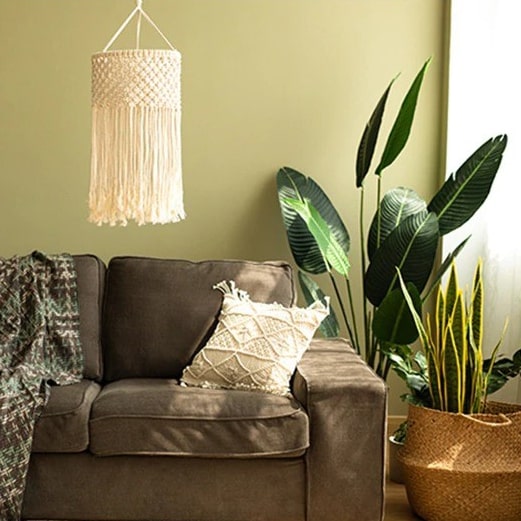 Abat-Jour Macramé Suspension Abat-Jour Macramé Élégance