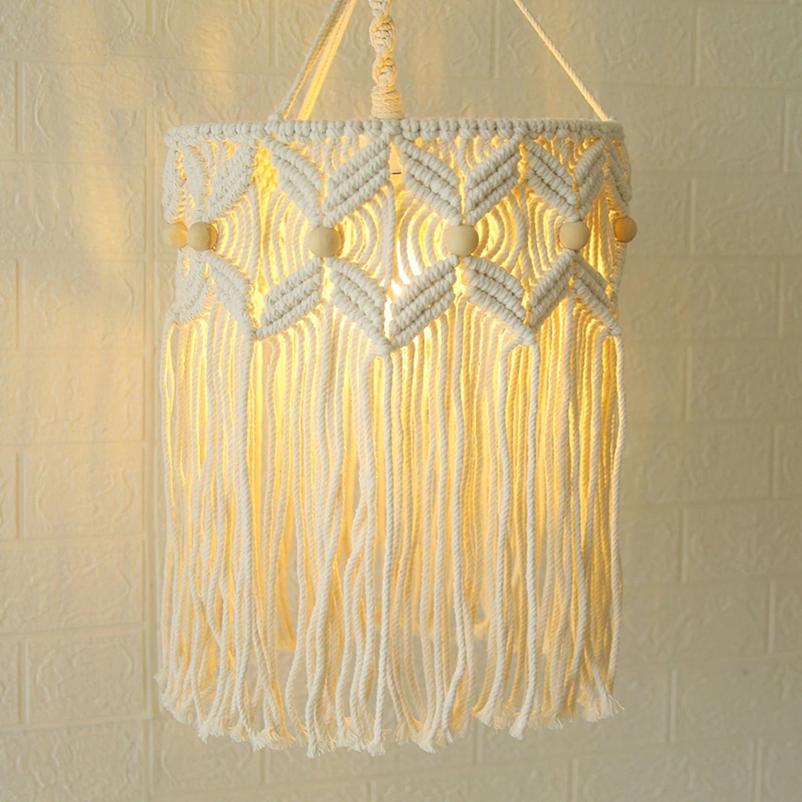 Abat-Jour Macramé Suspension bohème Macramé Artisanale