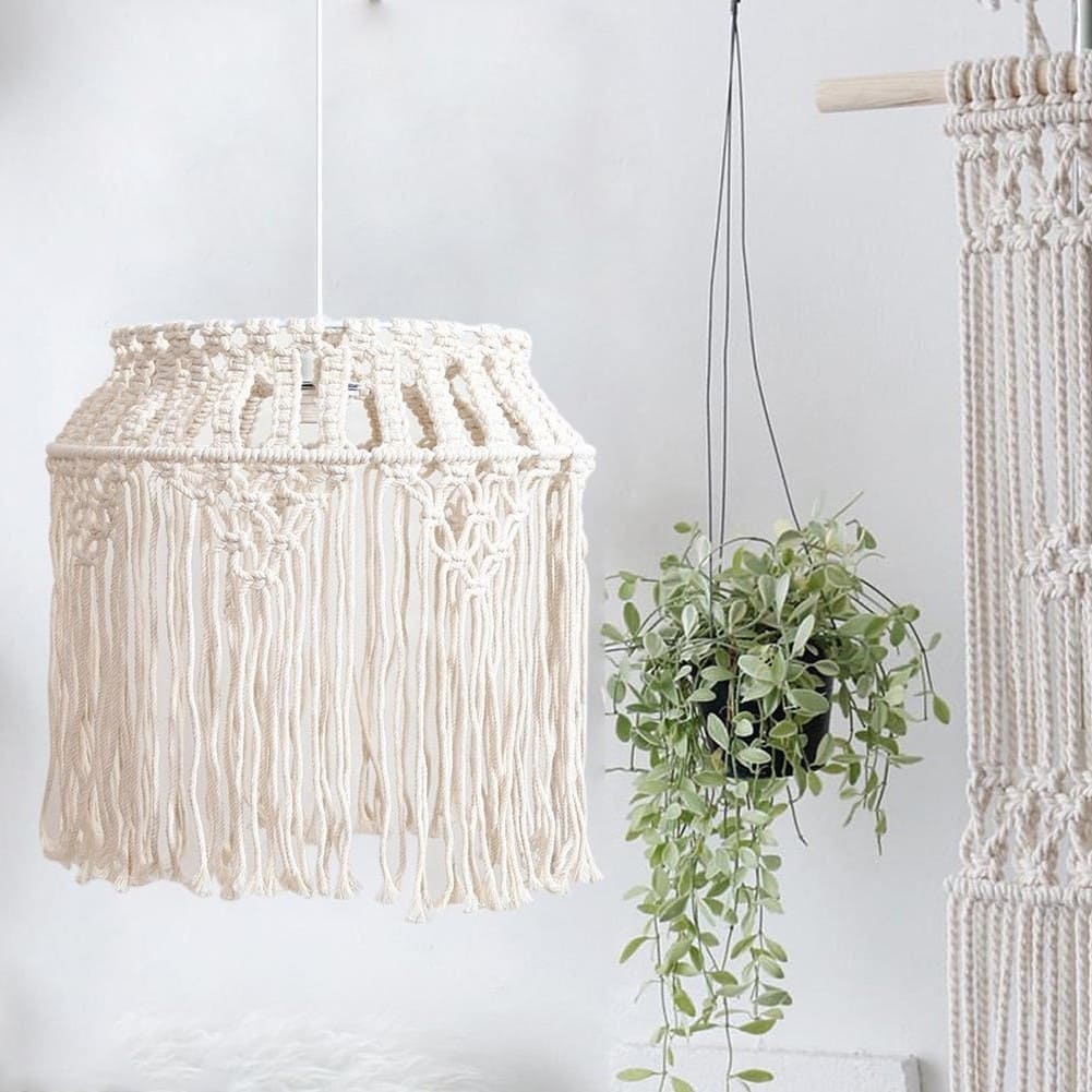Abat-Jour Macramé Suspension Luminaire Macramé Chic