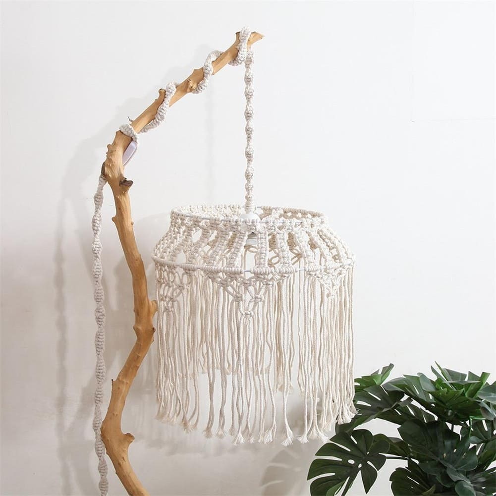 Abat-Jour Macramé Suspension Luminaire Macramé Chic