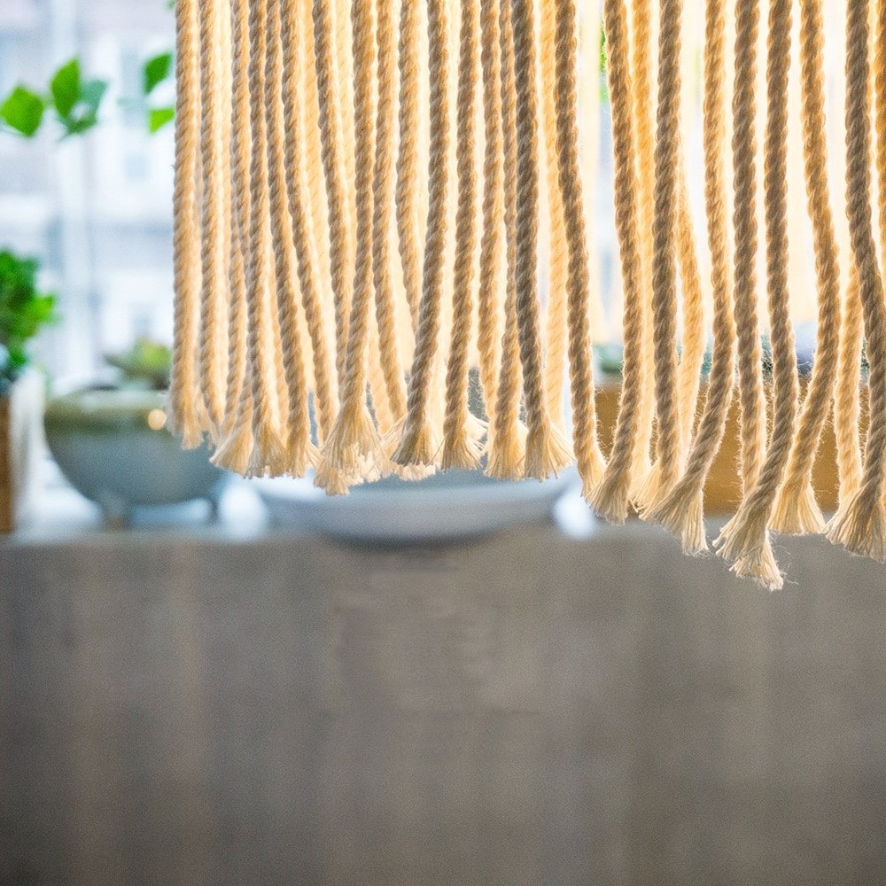 Abat-Jour Macramé Suspension Lustre Macramé Élégance