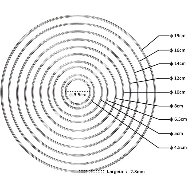 Anneau Macramé Anneau Premium en Métal pour Macramé