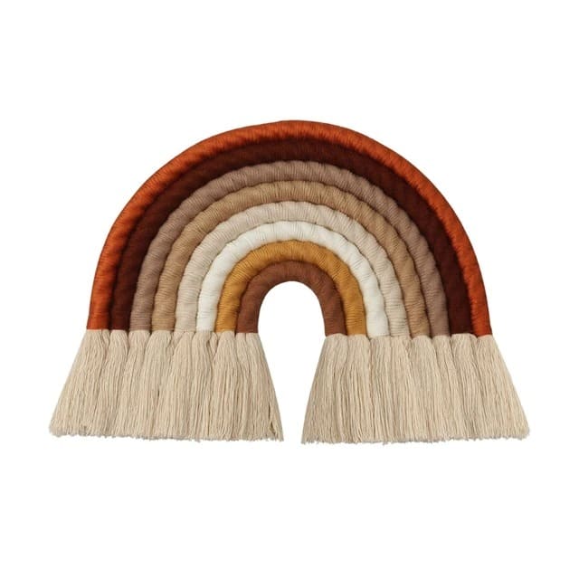 Arc-en-ciel macramé Arc-en-ciel en Macramé Terracotta Bliss