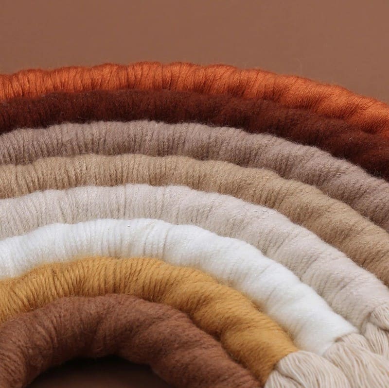 Arc-en-ciel macramé Arc-en-ciel en Macramé Terracotta Bliss