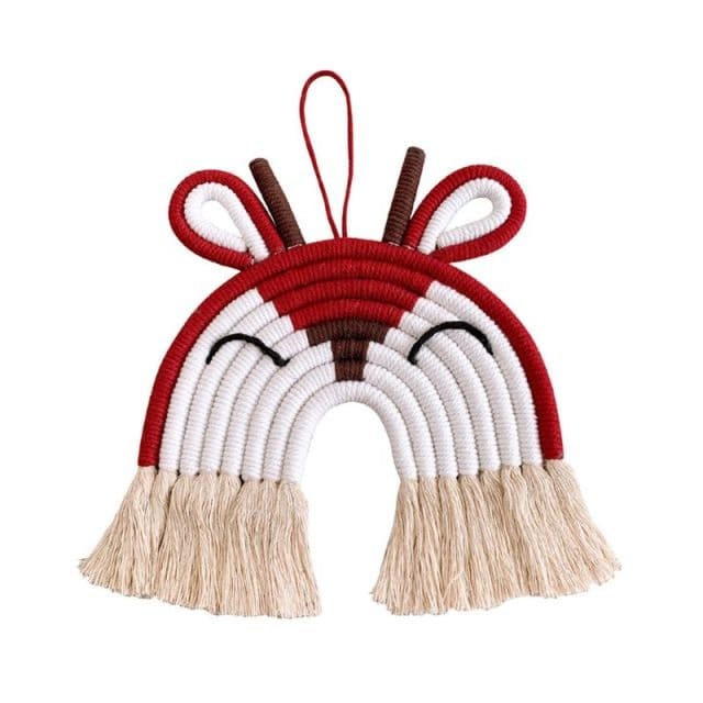 Arc-en-ciel macramé Arc-en-ciel Macramé : Décoration Bébé Élégante
