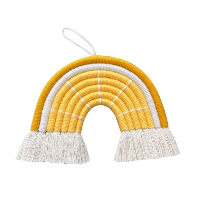 Arc-en-ciel macramé Arc-en-ciel Macramé Jaune Éclatant