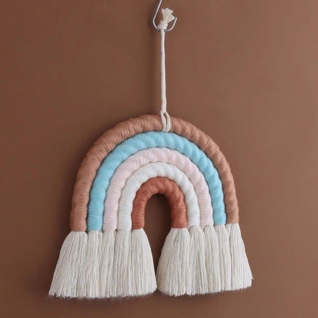 Arc-en-ciel macramé Chambre Bébé : Magie du Macramé
