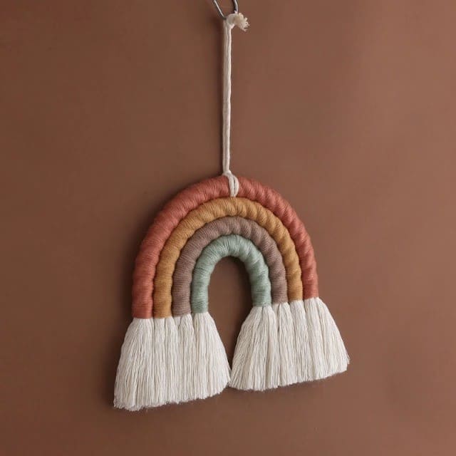 Arc-en-ciel macramé Chambre Bébé : Magie du Macramé