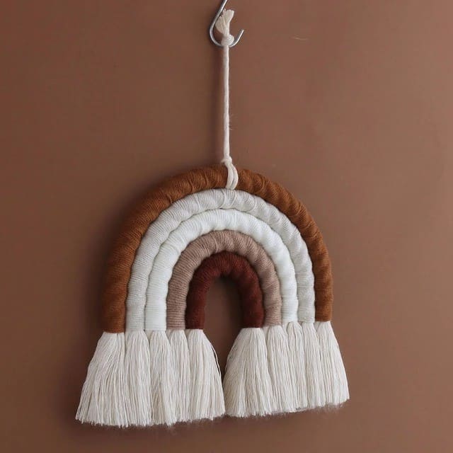 Arc-en-ciel macramé Chambre Bébé : Magie du Macramé
