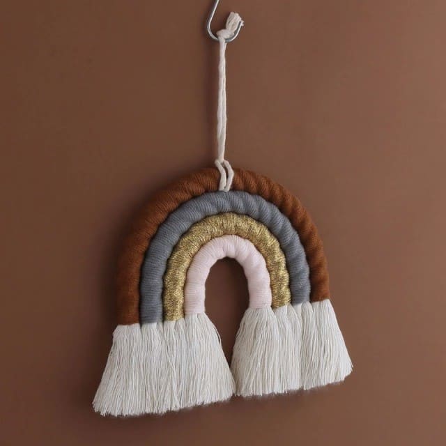 Arc-en-ciel macramé Chambre Bébé : Magie du Macramé