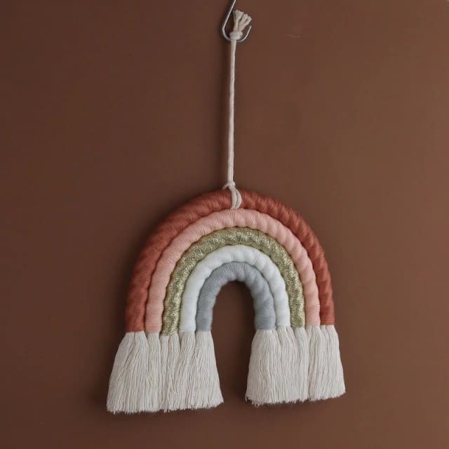 Arc-en-ciel macramé Chambre Bébé : Magie du Macramé