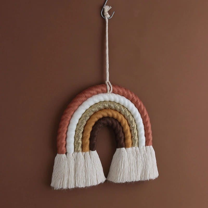 Arc-en-ciel macramé Chambre Bébé : Magie du Macramé