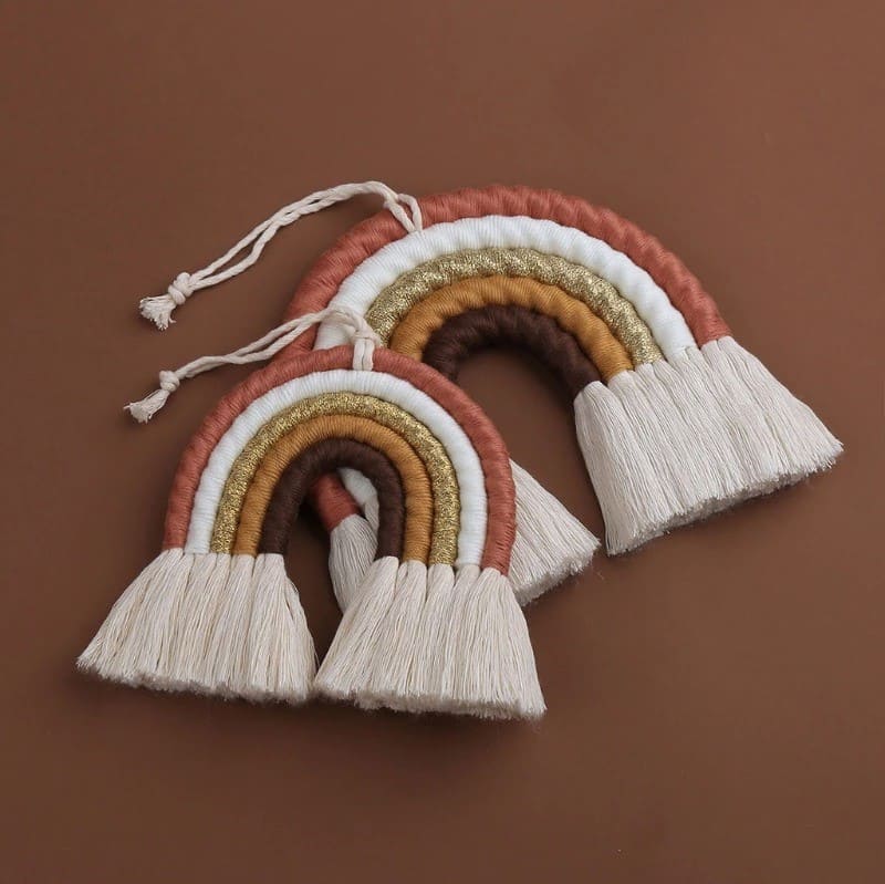 Arc-en-ciel macramé Chambre Bébé : Magie du Macramé