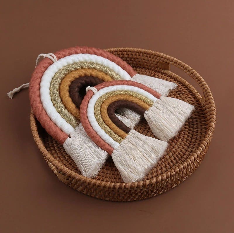 Arc-en-ciel macramé Chambre Bébé : Magie du Macramé