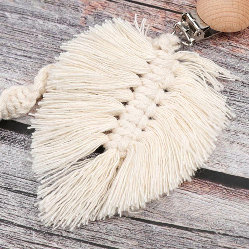 Attache Tétine Macramé Accroche-tétine en Macramé Élégance