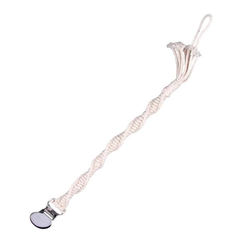 Attache Tétine Macramé Attache Sucette en Macramé Élégante