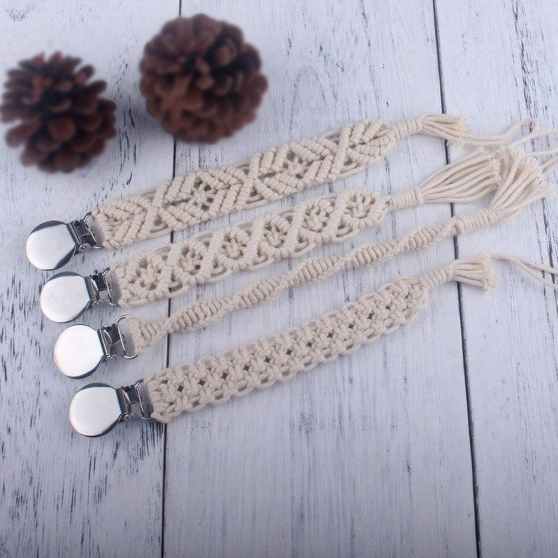 Attache Tétine Macramé Attache Sucette en Macramé Élégante