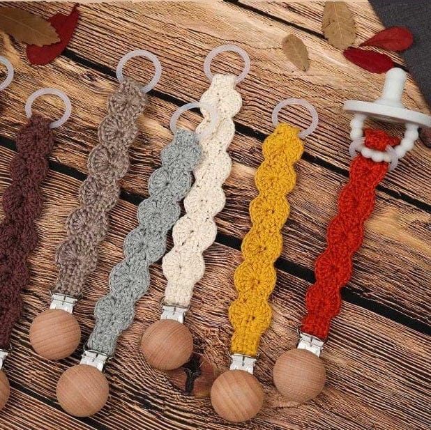 Attache Tétine Macramé Attache Tétine Ronde en Macramé Élégance