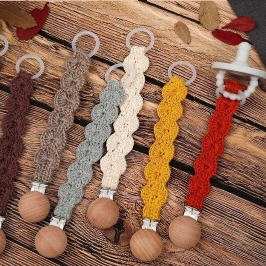 Attache Tétine Macramé Attache Tétine Ronde en Macramé Élégance