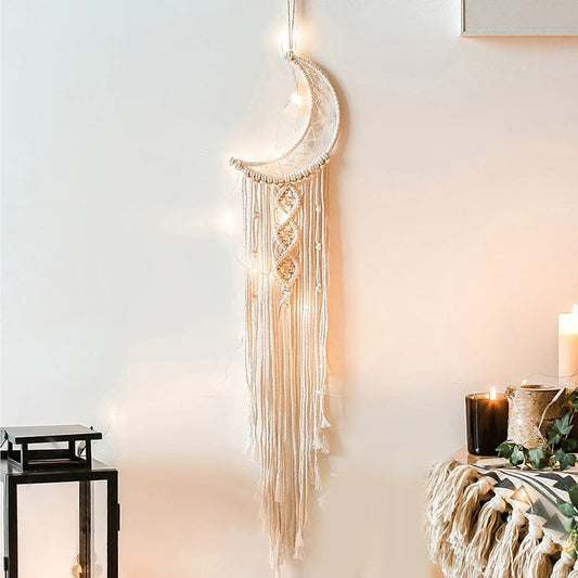 Attrape Rêves Macramé Attrape-rêve Macramé Lune Éclatante