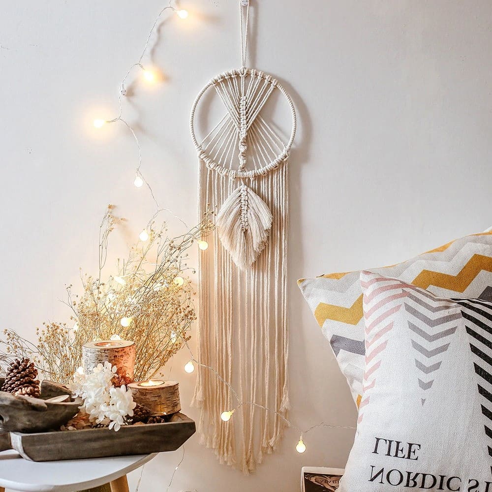 Attrape Rêves Macramé Attrape-Rêves en Macramé Élégant